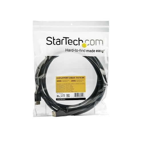 StarTech.com 5 m VESA Certified DisplayPort 1.4 Cable - 8K 60Hz HBR3 HDR - 16 ft Super UHD 4K 120Hz - DP to DP Video Monitor Cord M/M 2