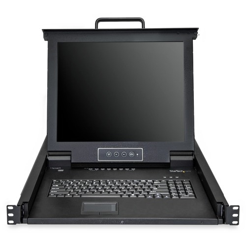 StarTech 8 Port Rackmount KVM Console w/ Cables - Integrated KVM Switch w/ 17" LCD - 1U LCD KVM Drawer 50000 MTBF - USB + VGA Support 4