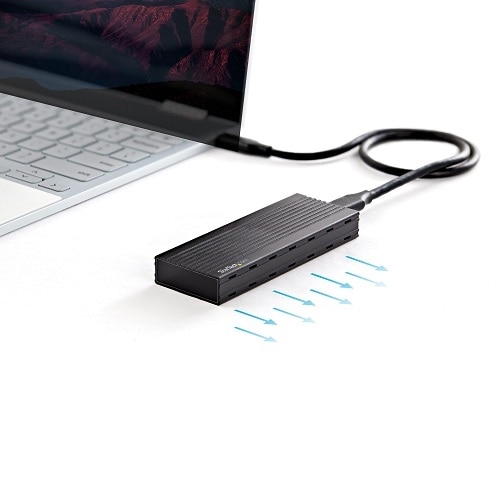 StarTech.com USB-C (10Gbps) to M.2 NVMe SSD Enclosure - Portable M.2 PCIe Aluminum Case - 1GB/s Read & Write - Mac & PC 2