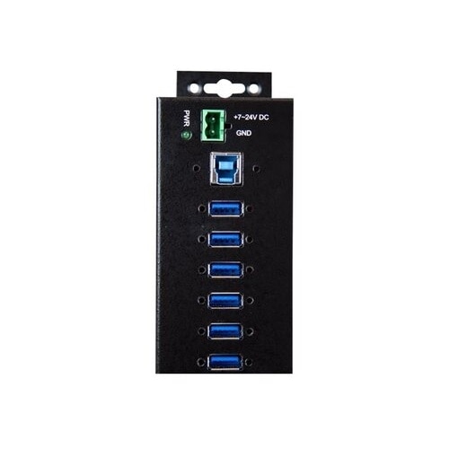 StarTech 10 Port USB Hub w/ Power Adapter, Metal Industrial USB 3.0 Data Hub, Din Rail, Wall & Desk Mount USB 3.2 Gen 1 5Gbps Hub, TAA 5