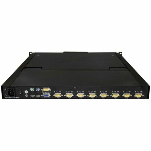 StarTech 8 Port Rackmount KVM Console w/ Cables - Integrated KVM Switch w/ 19" LCD - 1U LCD KVM Drawer 50000 MTBF - USB + VGA Support 3