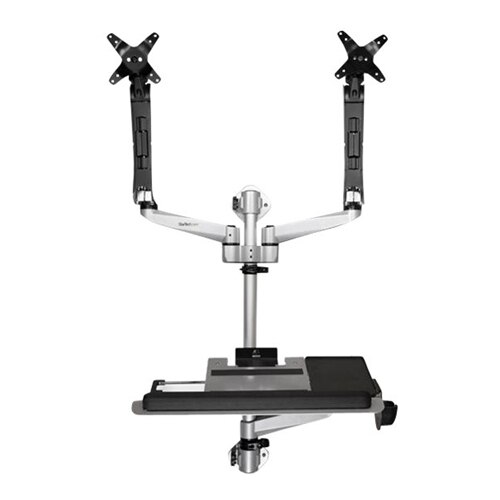 Wall Mounted Computer Workstation Dual Monitor