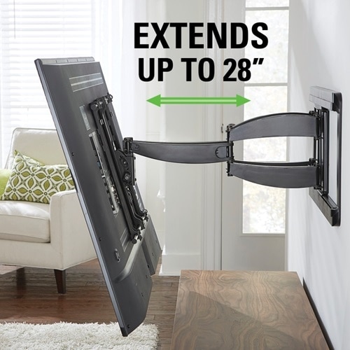 Sanus Full Motion TV Wall Mount - Adjustable Wall Mount - For 46-90 Inch Flat Panel TVs - Black 7