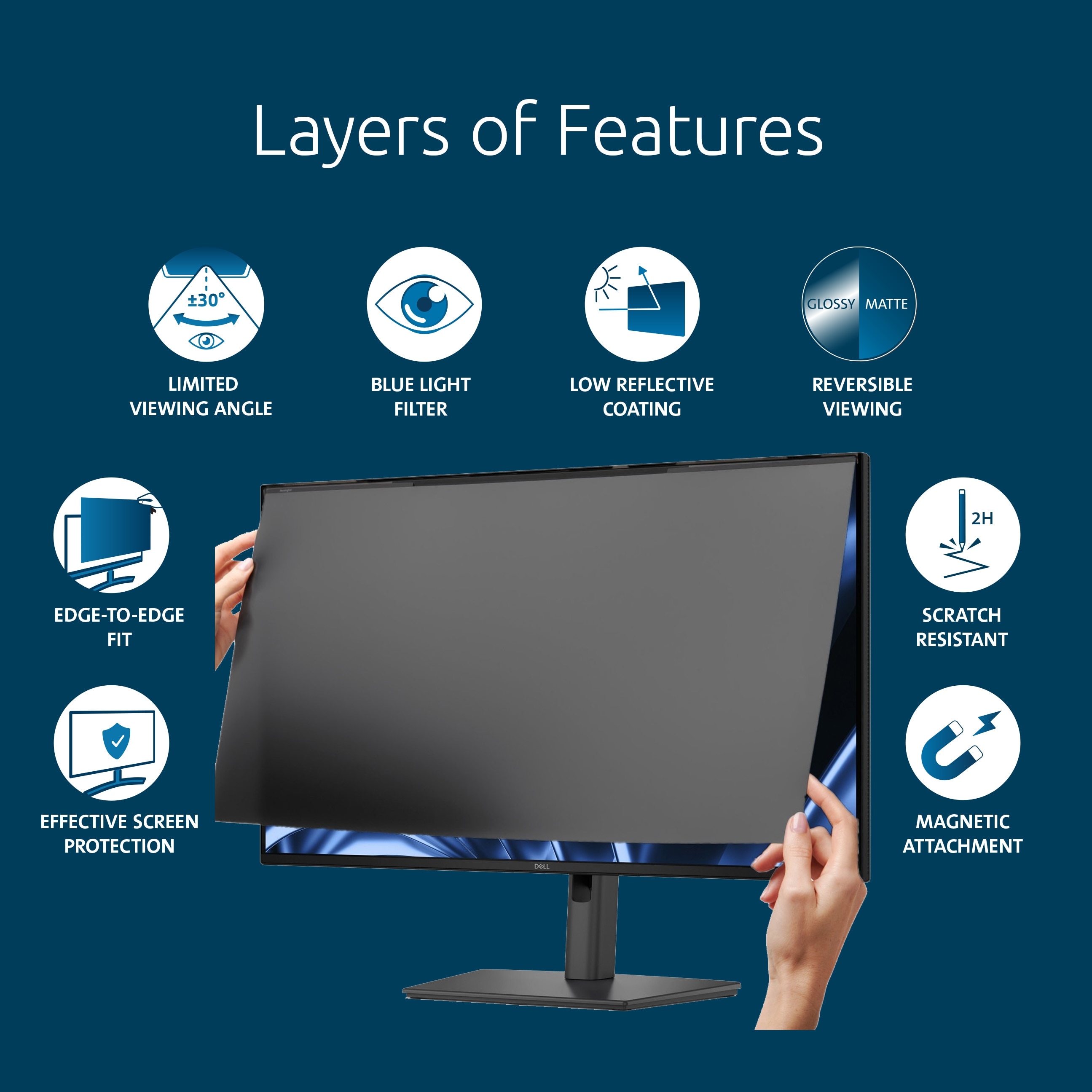 MagPro™ Magnetic Privacy Screen Filter for Monitors 23.8” (16:9) 3