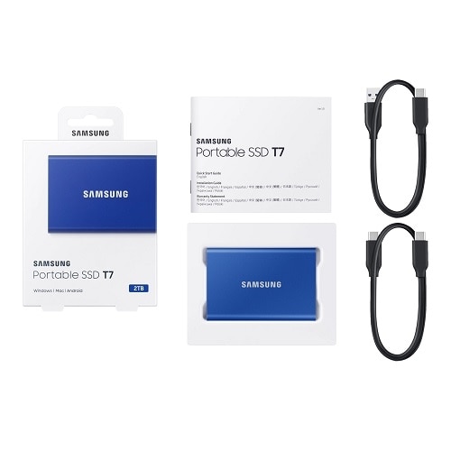 Samsung T7 MU-PC2T0H/AM 2 TB Portable Solid State Drive - External - PCI Express NVMe - Indigo Blue 11