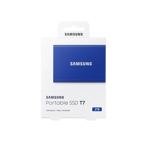Samsung T7 MU-PC2T0H/AM 2 TB Portable Solid State Drive - External - PCI Express NVMe - Indigo Blue 9