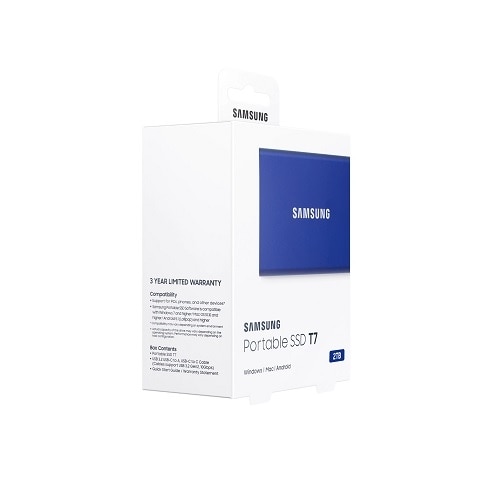 Samsung T7 MU-PC2T0H/AM 2 TB Portable Solid State Drive - External - PCI Express NVMe - Indigo Blue 10