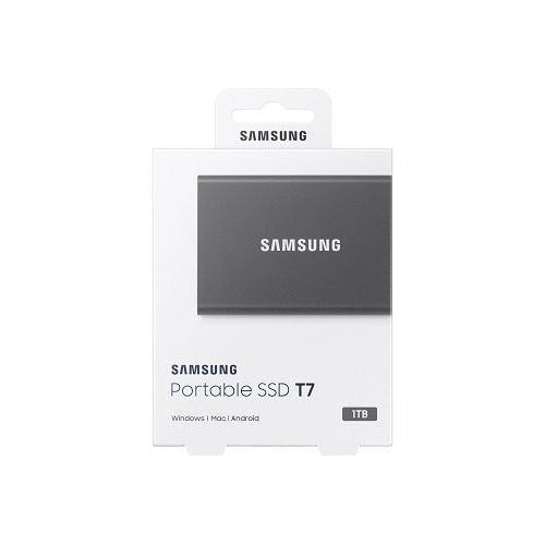 Samsung T7 MU-PC1T0T/AM 1 TB Portable Solid State Drive - External - PCI Express NVMe - Titan Gray 9