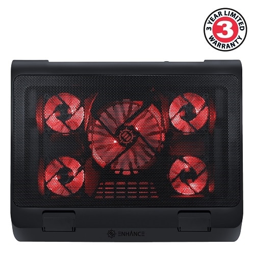 Laptop Cooling Stand with 5 LED Cooling Fans & Dual USB Ports Dell USA