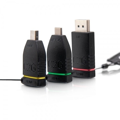C2G 4K HDMI Retractable Universal Adapter Mount with Color Coded Connectors 4