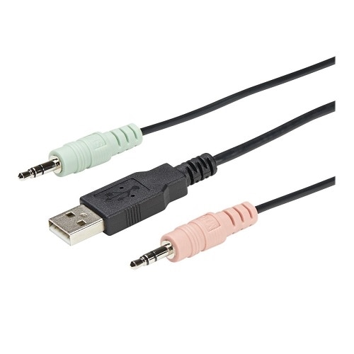 StarTech 2 Port DisplayPort KVM Switch - 4K 60Hz - UHD DP 1.2 USB KVM Switch w/ 4ft Cables & Audio - Bus Powered & Remote Switching 4