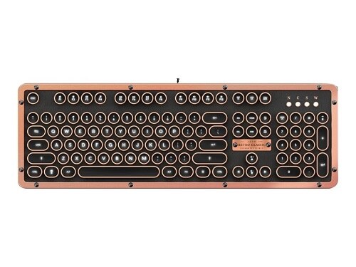 AZIO MK RETRO Classic - Keyboard - backlit - USB, Bluetooth - US - key