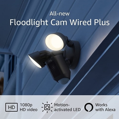Ring Floodlight Cam Outdoor Full HD Network Camera - Color - 1 - Floodlight - Black 2