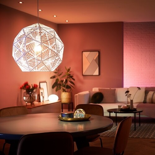 Philips Hue White and Color Ambiance A19 Bluetooth 75W Smart LED Starter Kit 6