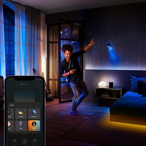 Philips Hue White and Color Ambiance A19 Bluetooth 75W Smart LED Starter Kit 8