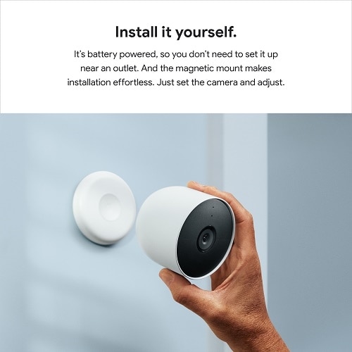 Google Nest 2 Megapixel Indoor/Outdoor HD Network Camera - Color - Snow 4