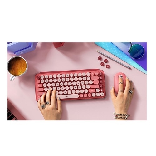 Logitech POP KEYS Wireless Mechanical Keyboard with Customizable Emoji ...