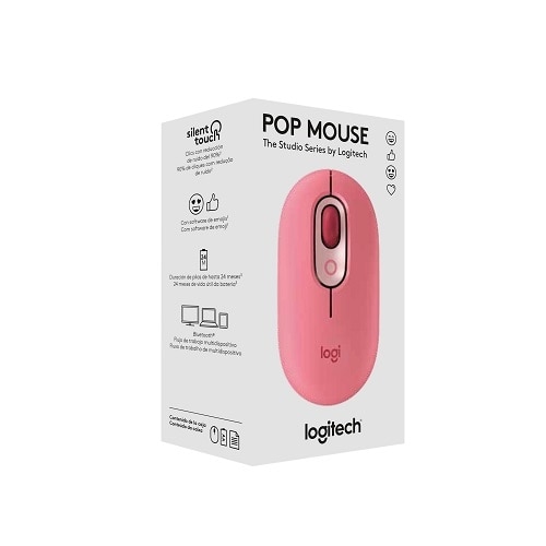 Logitech POP Mouse, Wireless Mouse with Customizable Emojis, SilentTouch Technology, Precision/Speed Scroll, Rose 6