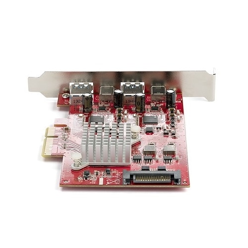 StarTech 4-Port USB PCIe Card, 10Gbps USB PCI Express Expansion Card w/2 Controllers, 2x USB-C & 2x USB-A ports (USB 3.2 Gen 2), TAA 4