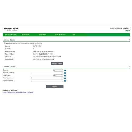 Subscription, PowerChute Network Shutdown for Virtualization and HCI, 1 year 5