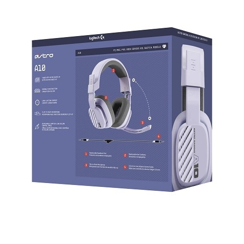 ASTRO A10 Gen 2 Wired Gaming Headset for PC - Lilac | Dell USA