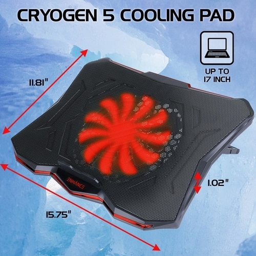 ENHANCE Cryogen 5 Laptop Cooling Pad (Red) 2