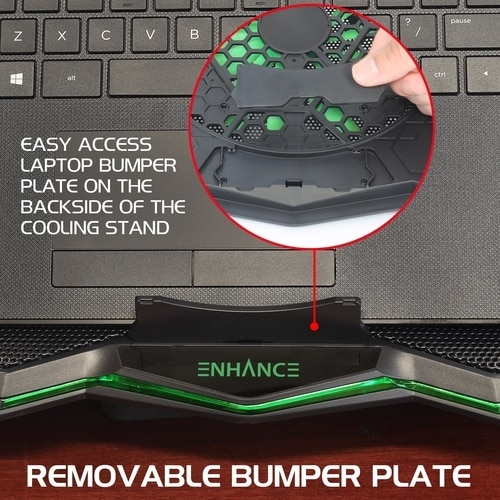 ENHANCE Cryogen 5 Laptop Cooling Pad (Green) 5
