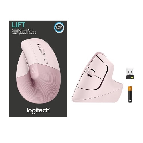 Logitech Lift Vertical Mouse - Rose 4