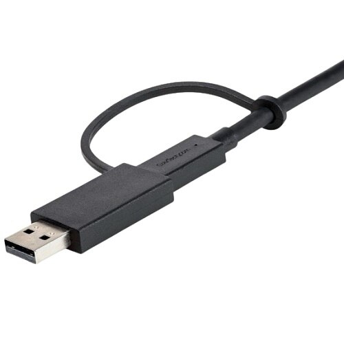 StarTech.com 3ft/1m USB-C Cable with USB-A Adapter Dongle, USB-C to C (10Gbps/PD), USB-A to C (5Gbps), 2-in-1 USB C Cable for Hybrid Dock 3