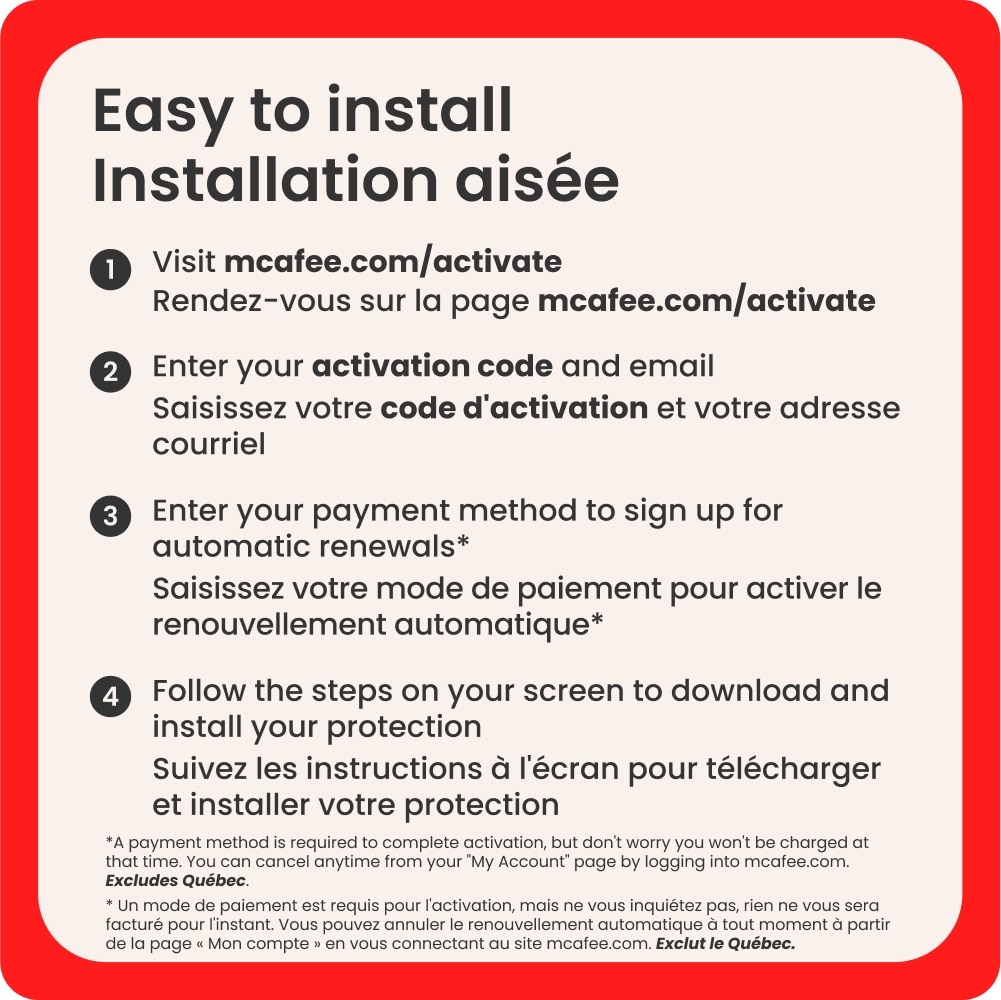 McAfee Total Protection logiciel antivirus pour 5 appareil - abonnement d'un an avec renouvellement automatique 7