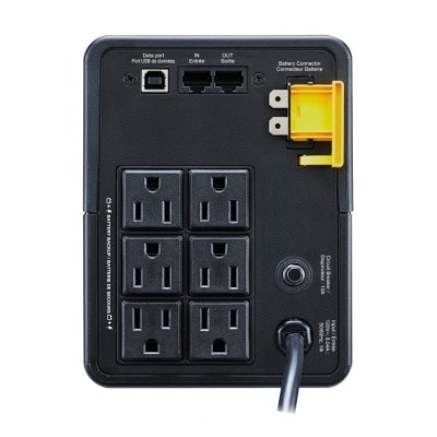 APC Back UPS, 950VA/480W, Tower, 120V, 6x NEMA 5-15R outlets, USB Type A + C Ports, User Replaceable Battery 2