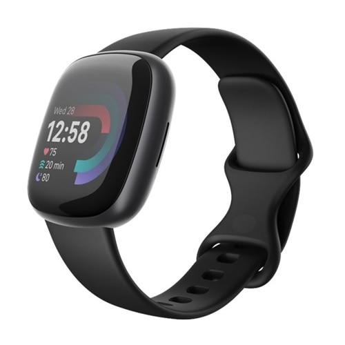 Fitbit Versa 4 Smart Watch - Black / Graphite Aluminum | Dell USA