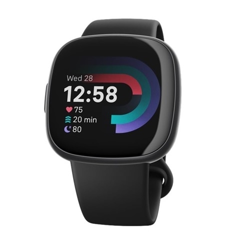 Fitbit Versa 4 Smart Watch - Black / Graphite Aluminum | Dell USA