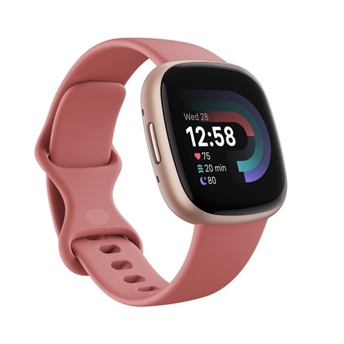 Fitbit Versa 4 Smart Watch - Pink Sand / Copper Rose Aluminum | Dell USA