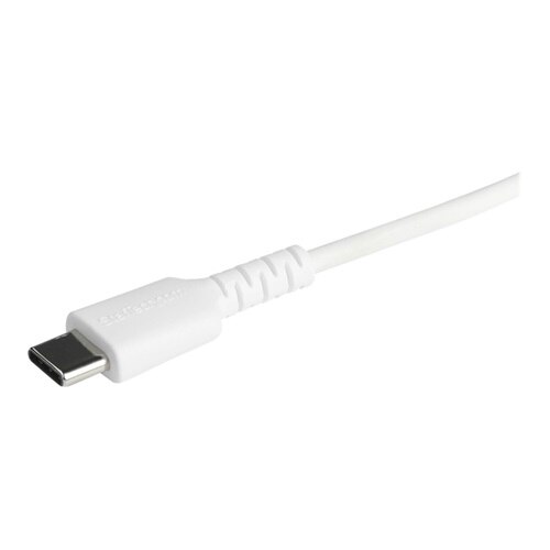 StarTech.com 3 foot/1m Durable White USB-C to Lightning Cable, Rugged Heavy Duty Charging/Sync Cable for Apple iPhone/iPad MFi Certified 3