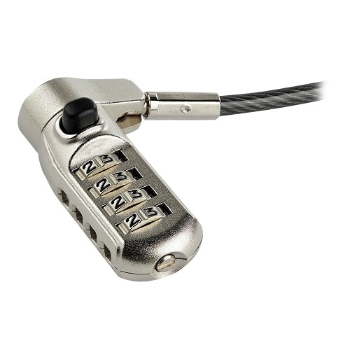 6.5' (2m) 3in1 Universal Laptop Cable Lock, 4Digit