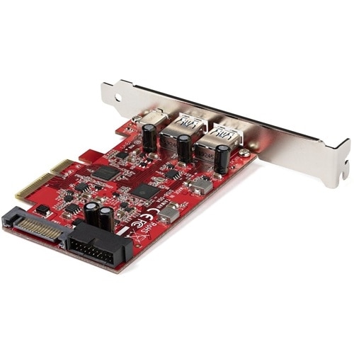 StarTech.com 5-Port USB PCIe Card, 10Gbps USB 3.2 Gen 2 PCIe Card, 1 USB-C/2 USB-A, Internal Header (2x 5Gbps USB), USB C PCI Express Card 3
