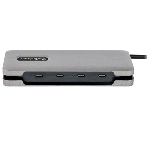 StarTech.com 4-Port USB-C Hub, USB 3.2 Gen 2, 10Gbps, 100W Power Delivery Pass-Through, 12.6in (32cm) Cable, Portable USB Expansion Hub 3
