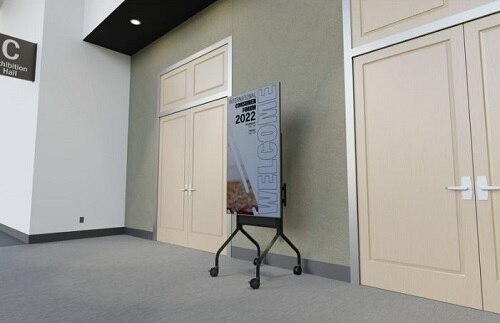 Chief Voyager Manual height Adjustable AV Mobile Cart - For 50-85 Inch Displays - Mobile TV Cart - Black 11