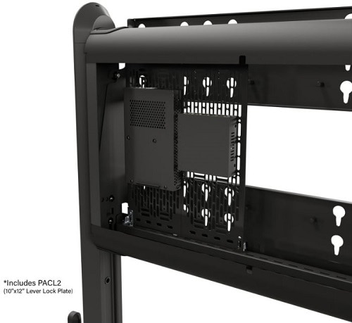 Chief Voyager Manual height Adjustable AV Mobile Cart - For 50-85 Inch Displays - Mobile TV Cart - Black 7