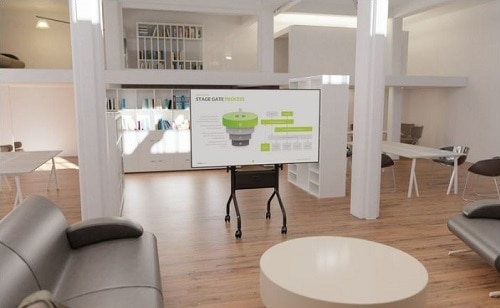 Chief Voyager Manual height Adjustable AV Mobile Cart - For 50-85 Inch Displays - Mobile TV Cart - Black 10