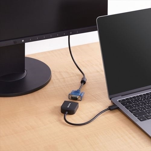 ELECOM USB Type-C映像変換アダプタ/Type-C - VGA/ブラック #AD-CVGABK3 2