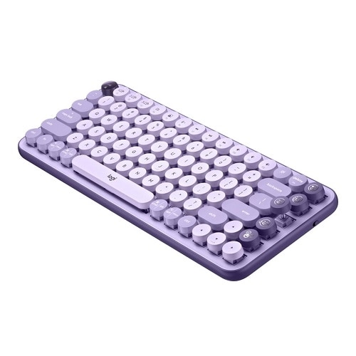 Logitech POP Keys Mechanical Wireless Keyboard with Customizable Emoji Keys, Compact Design, Bluetooth, Cosmos 2