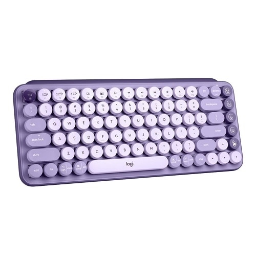 Logitech POP Keys Mechanical Wireless Keyboard with Customizable Emoji Keys, Compact Design, Bluetooth, Cosmos 3