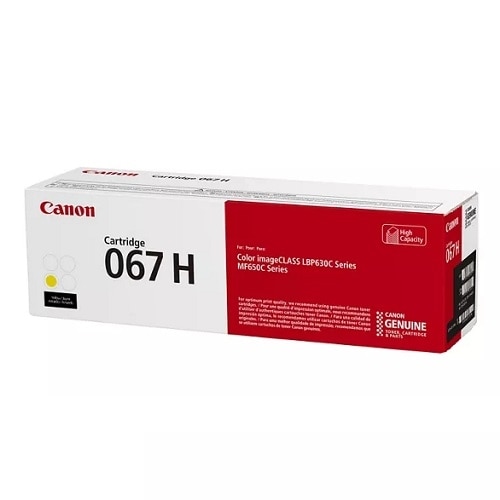 Canon 067 Original High Yield Laser Toner Cartridge - Yellow - 1 Each 3