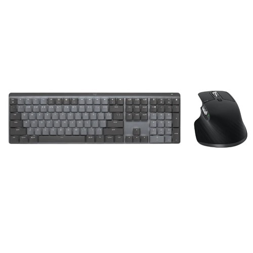 Logitech MX Mechanical Backlit Wireless Tactile Quiet Keyboard and MX ...