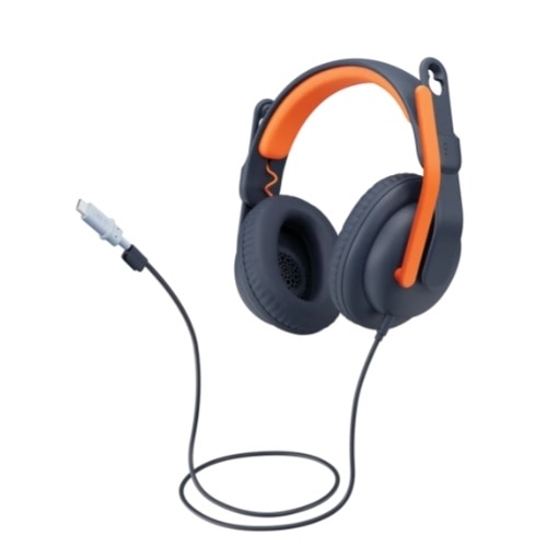 Logitech Zone Learn Wired Headset with Microphone for Learners, Comfortable and Adjustable Fit for Kids, USB C 3
