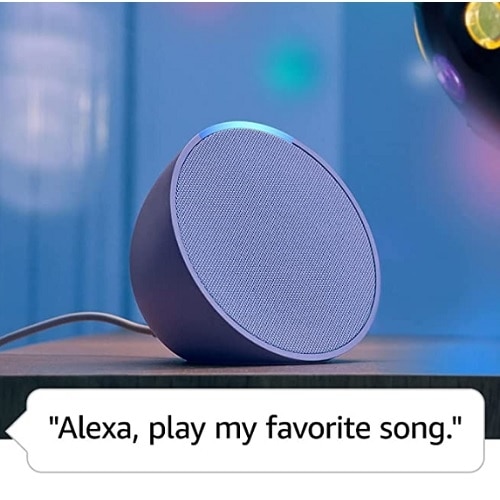 Amazon Echo Pop Bluetooth Smart Speaker - Alexa Supported - Charcoal 2