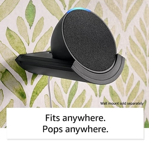 Amazon Echo Pop Bluetooth Smart Speaker - Alexa Supported - Charcoal 5