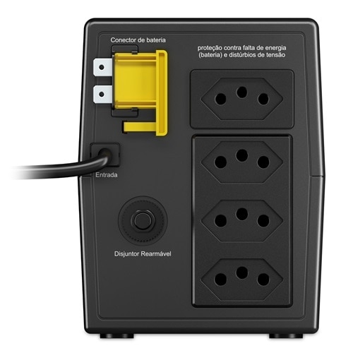 APC by Schneider Electric Back-UPS Linha interativa UPS - 600VA/360W 3